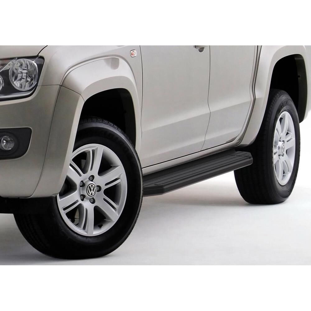 Пороги алюминиевые Rival Premium-Black для Volkswagen Amarok 2010-2015