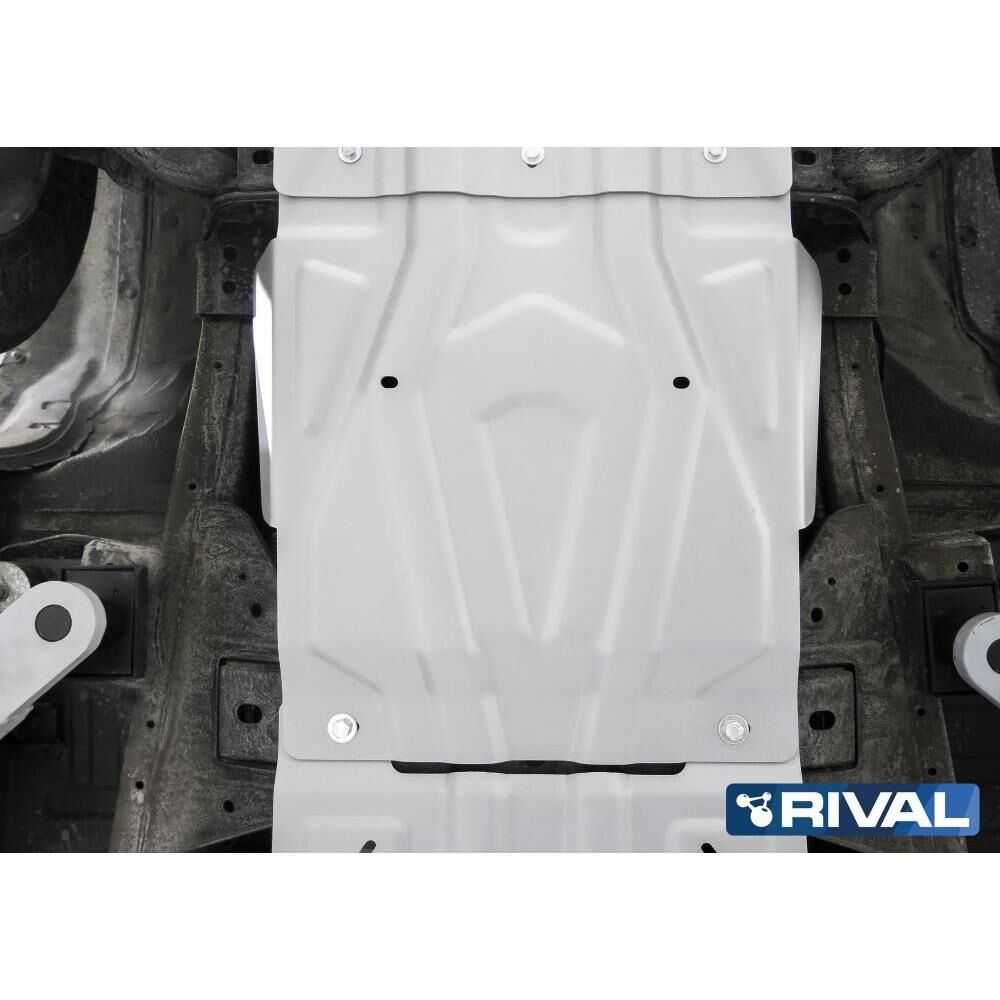 Защита алюминиевая "Rival" для КПП Mitsubishi L200 2015-2019