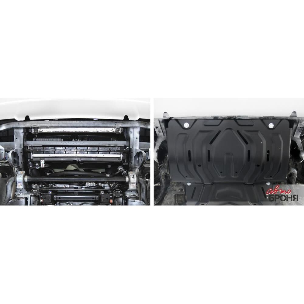 Защита "АвтоБРОНЯ" для радиатора Mitsubishi Pajero L200 2015-