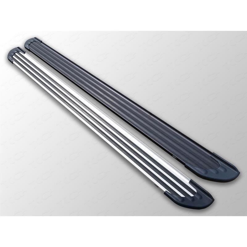 Пороги алюминиевые `Slim Line Silver` 1820 мм MITSUBISHI L200 2014-2015