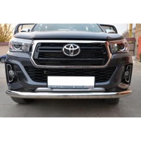 Защита переднего бампера Toyota Hilux Exclusive Black 2018