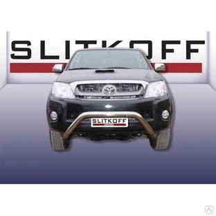Кенгурятник d76 низкий широкий "мини" Toyota Hilux 2011 