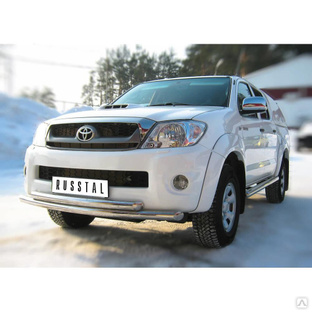 Toyota Hilux 2009-2014 Защита переднего бампера d63/63 (дуга) 