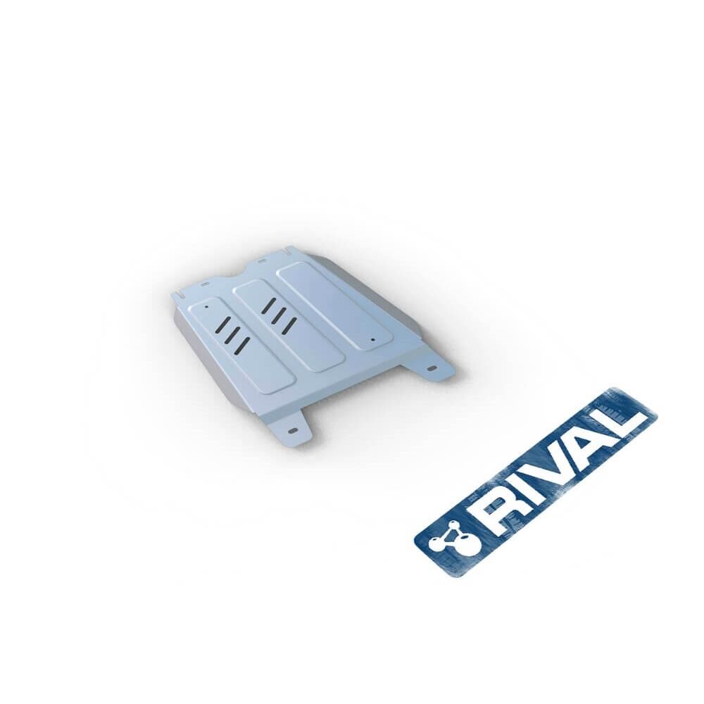 Защита КПП + комплект крепежа, RIVAL, Алюминий, V - 2.4d; 2.8d, Toyota Hilux 2015-