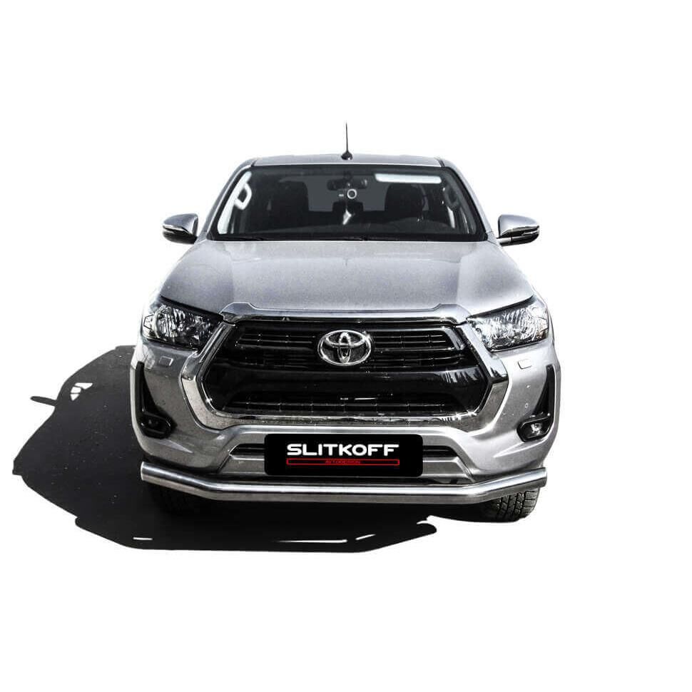 Защита переднего бампера d76 Toyota Hilux (2020)