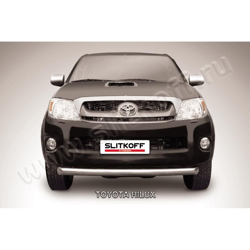 Защита переднего бампера d76 радиусная Toyota Hilux (2011) рестайлинг