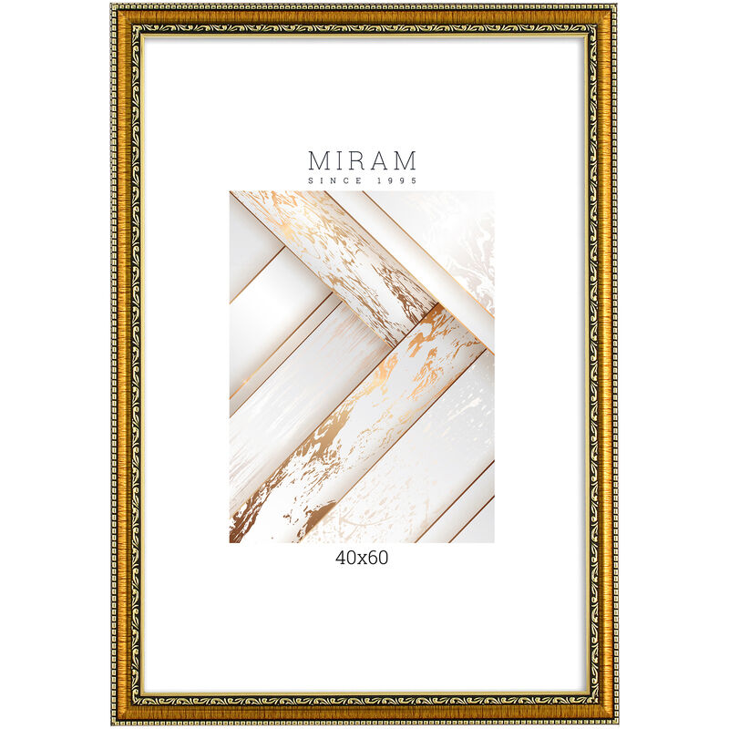 Рамка Мирам А2 40x60 см пластиковый багет 29 мм золотистая