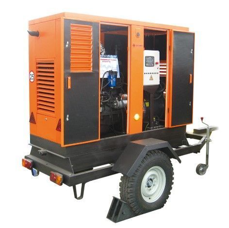 Дизельный генератор ММЗ МДГ 8568 в кожухе на шасси с АВР 68 кВт