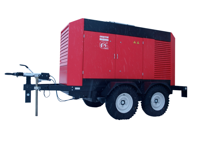Дизельный генератор ССМ ЭД-100-Т400-РПМ1 на автомобильном прицепе 100 кВт