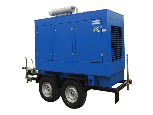 Дизельный генератор ССМ ЭД-60-Т400-РПМ2 с шумоизоляцией на шасси с АВР 60 кВт