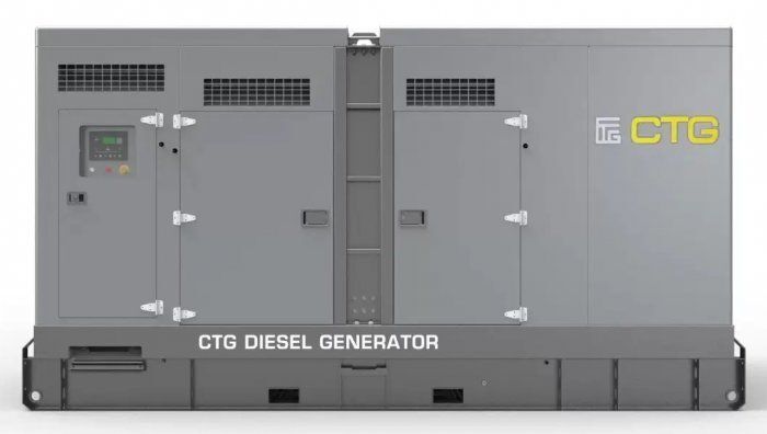 Дизельный генератор CTG 1100SD в кожухе с АВР 800 кВт