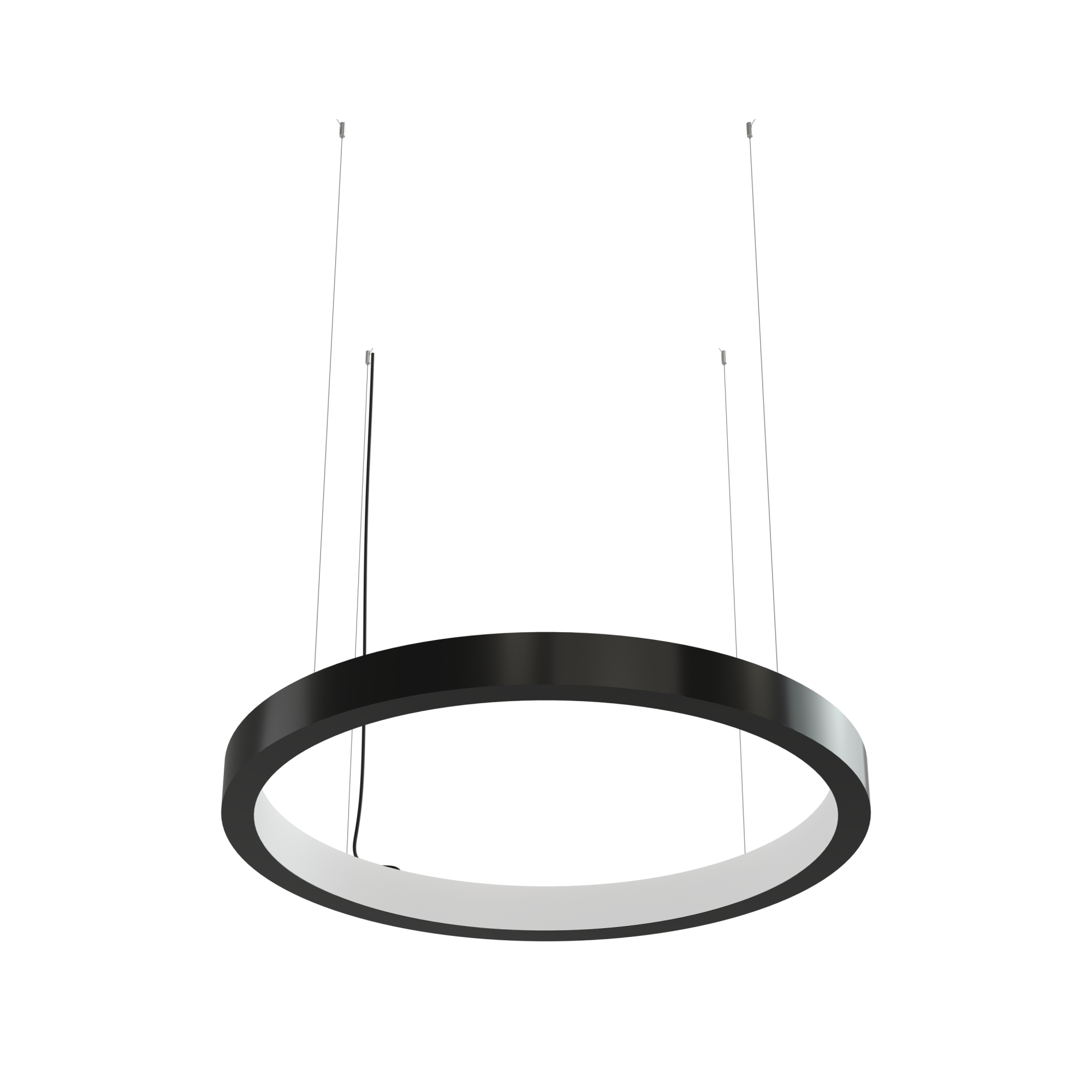 Дизайнерский светодиодный светильник Geniled Art Ring Inlight d700 h60 w60 4000К 90Ra Черный