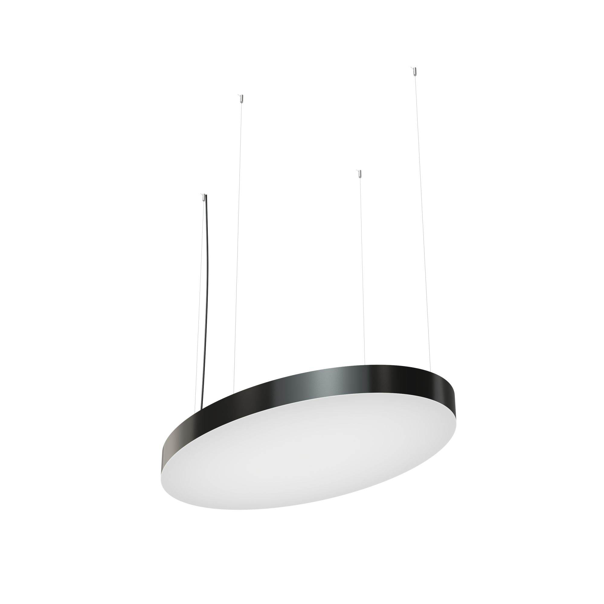 Дизайнерский светодиодный светильник Geniled Art Oval 1000x500 h80 4000К 90Ra Черный