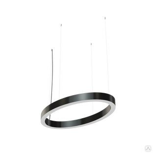 Дизайнерский светодиодный светильник Geniled Art Oval Line 600x300 h60 w60 4000К 90Ra Черный 