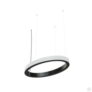 Дизайнерский светодиодный светильник Geniled Art Oval Line Outlight 1000x500 h60 w60 4000К 90Ra Черный 