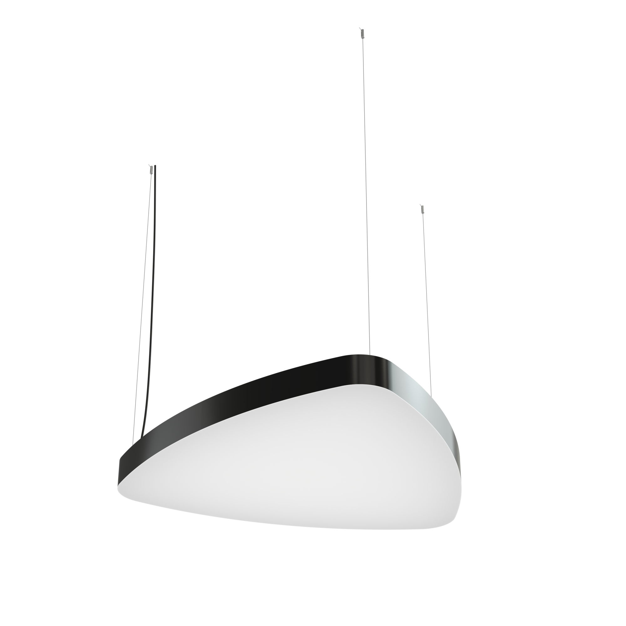 Дизайнерский светодиодный светильник Geniled Art Trigon Soft Arc Out 700x700x700 h80 35Вт 4000К 90Ra Черный