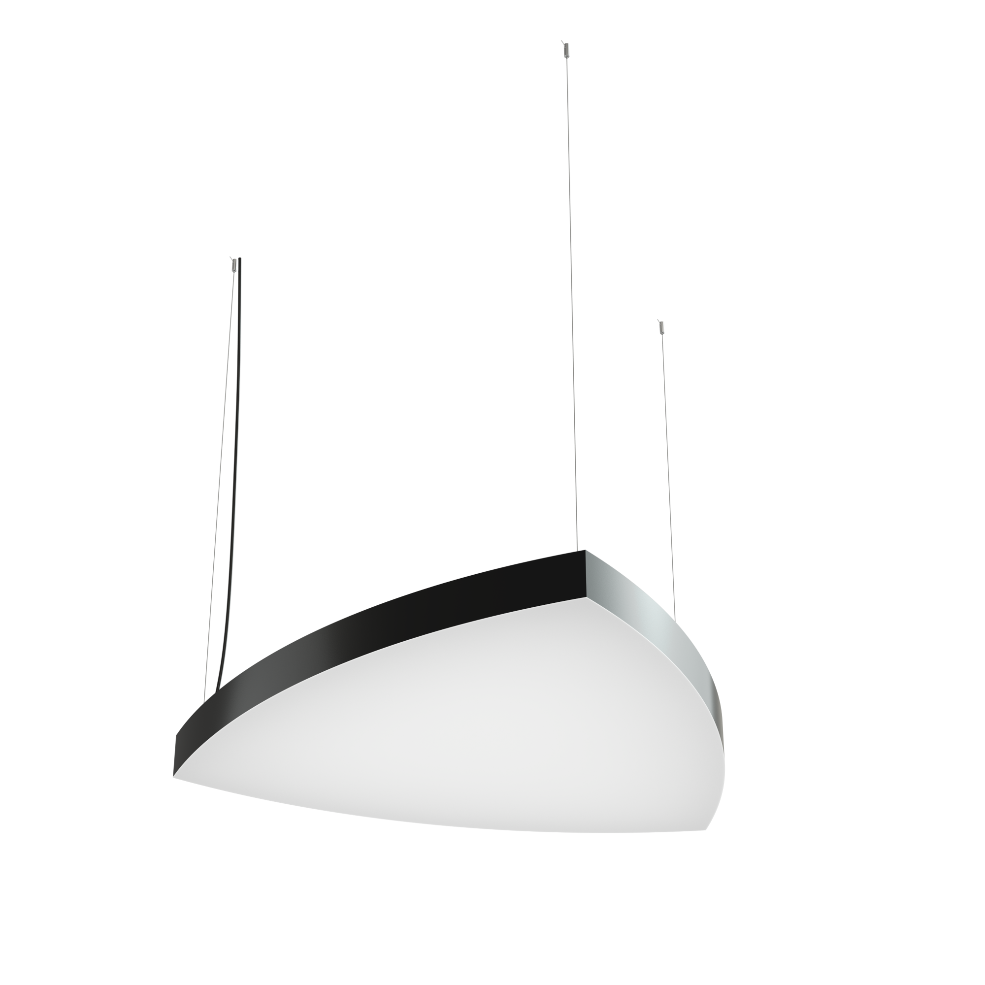 Дизайнерский светодиодный светильник Geniled Art Trigon Arc Out 600x600x600 h80 28Вт 4000К 90Ra Черный