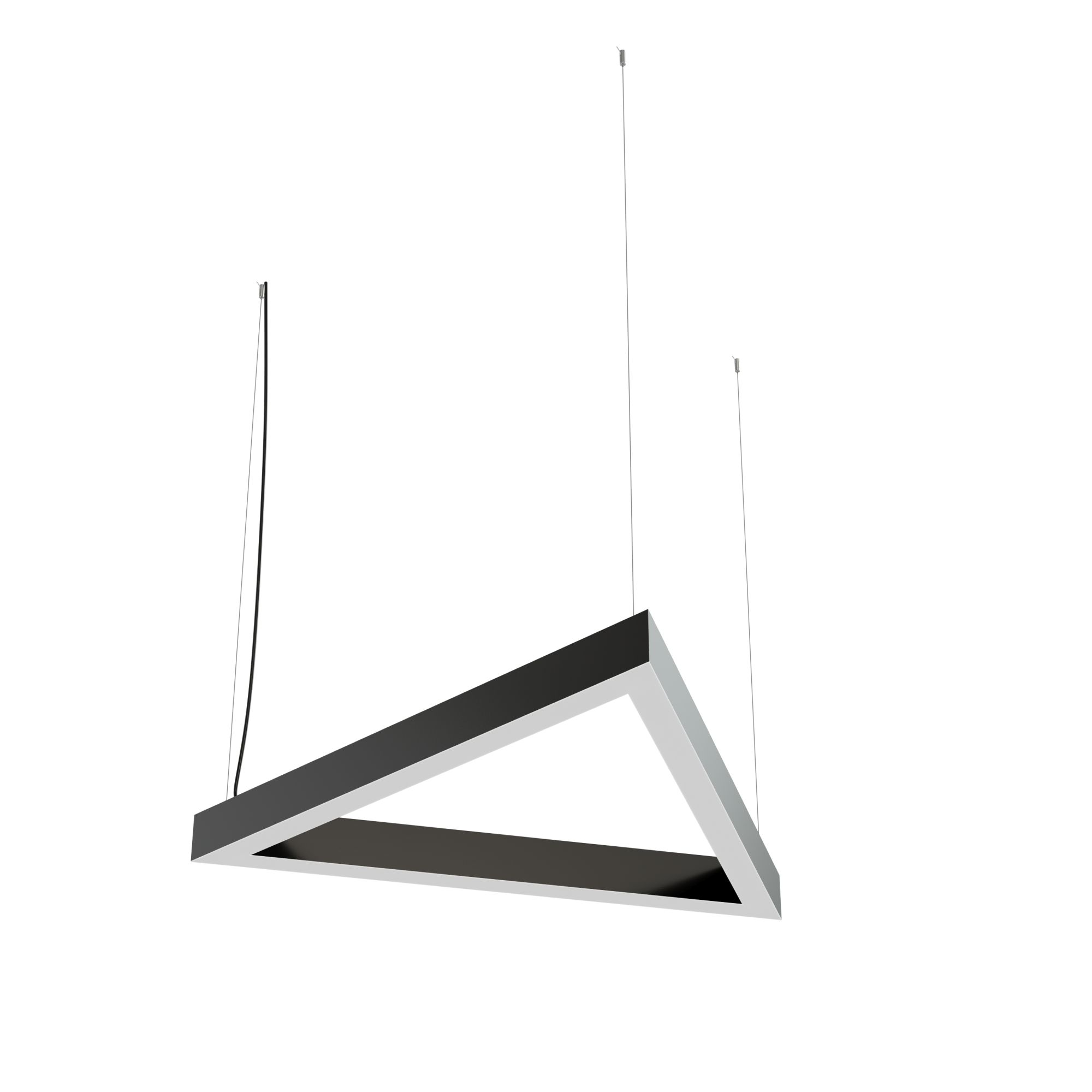 Дизайнерский светодиодный светильник Geniled Art Trigon Line 1600x1600x1600 h80 w80 4000К 90Ra Черный