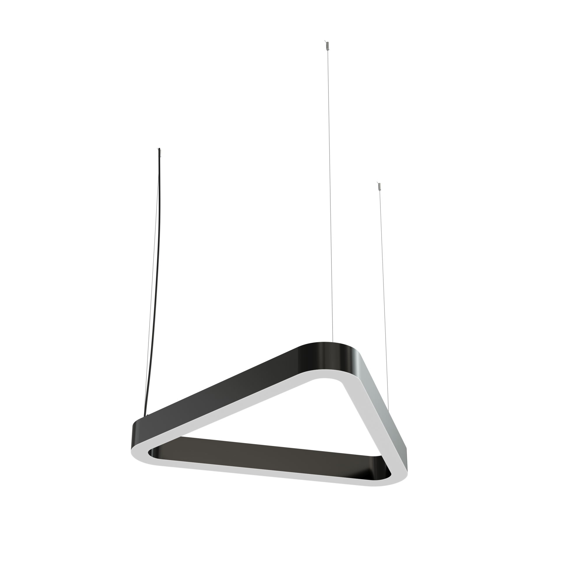 Дизайнерский светодиодный светильник Geniled Art Trigon Soft Line 1800x1800x1800 h80 w100 4000К 90Ra Черный