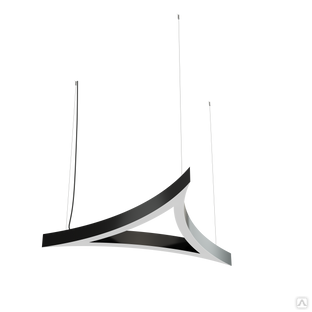 Дизайнерский светодиодный светильник Geniled Art Trigon Line Arc In 2000x2000x2000 h80 4000К 90Ra Черный 
