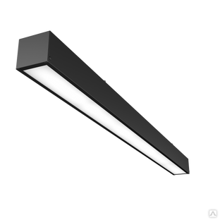 Автономный аварийный светодиодный светильник Geniled Trade Linear Standart 1000x65x60 40Вт 5000K IP54 Опал Черный БАП Em #1