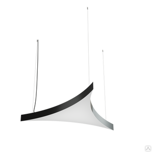 Дизайнерский светодиодный светильник Geniled Art Trigon Arc In 500x500x500 h80 20Вт 4000К 90Ra Черный 