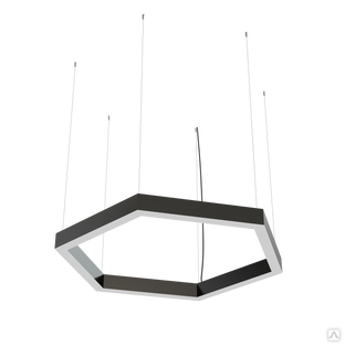 Дизайнерский светодиодный светильник Geniled Art Hexagon Line 900x779x450 h60 w60 70Вт 4000К 90Ra Черный 