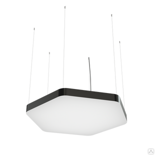 Дизайнерский светодиодный светильник Geniled Art Hexagon Soft Line 1800x1559x900 h80 w100 140Вт 4000К 90Ra Черный 