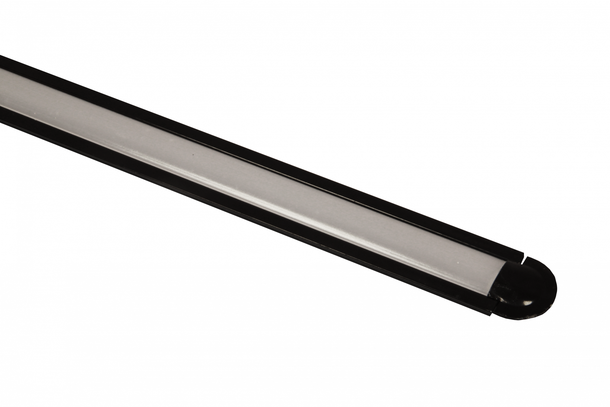 Профиль Geniled для светодиодной ленты врезной Black 22x7x1000 М16 с заглушками и рассеивателем