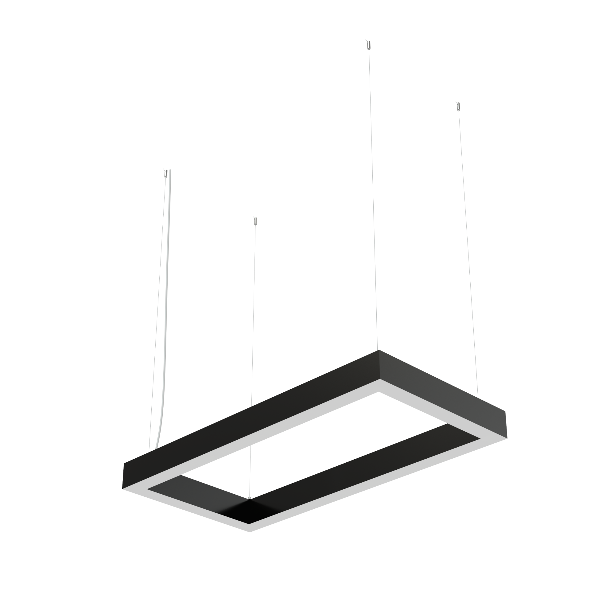 Дизайнерский светодиодный светильник Geniled Art Quadro Line 500x250 h60 w50 4000К 90Ra Черный