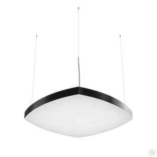 Дизайнерский светодиодный светильник Geniled Art Quadro Arc Out 700x700 h80 62Вт 4000К 90Ra Черный 