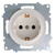 Розетка электрическая OneKeyElectro Florence с заземлением, винтовые контакты, бежевая #3
