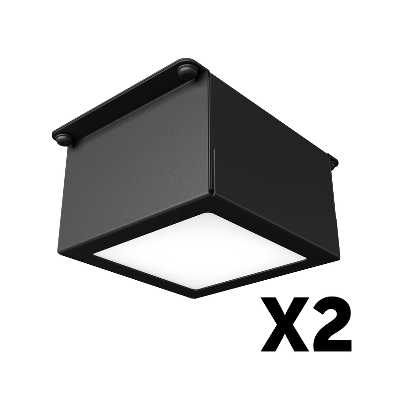 Комплект светильников Geniled Griliato Tetris x2 для ячейки 75x75 20Вт 4000К Опал Черный