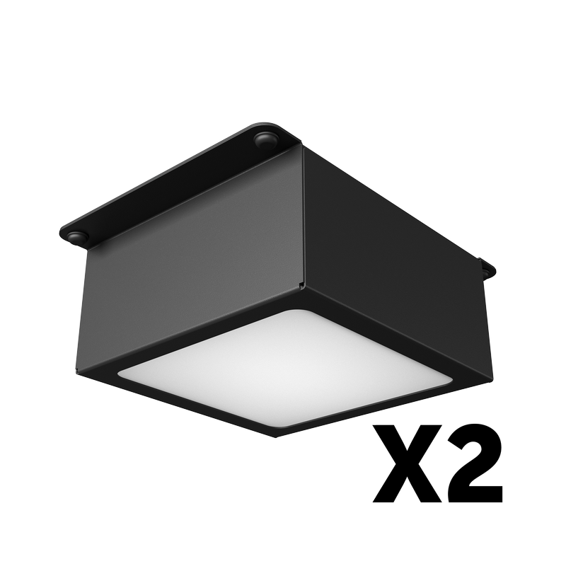 Комплект светильников Geniled Griliato Tetris x2 для ячейки 100x100 20Вт 3000К Опал Черный