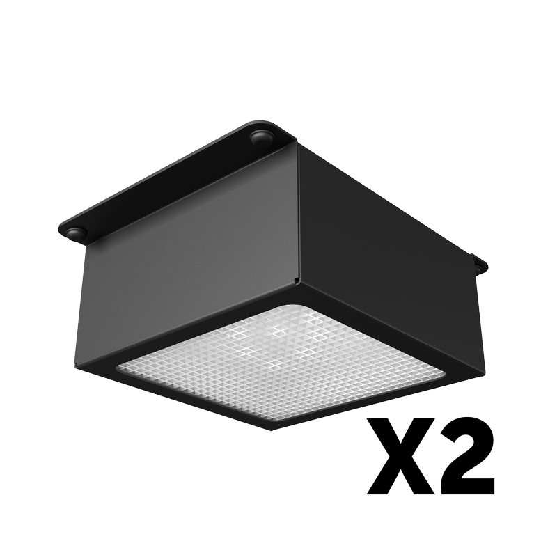 Комплект светильников Geniled Griliato Tetris x2 для ячейки 100x100 20Вт 4000К Микропризма Черный