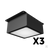 Комплект светильников Geniled Griliato Tetris x3 для ячейки 100x100 30Вт 5000К Опал Черный #1