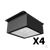 Комплект светильников Geniled Griliato Tetris x4 для ячейки 100x100 40Вт 5000К Микропризма Черный #1