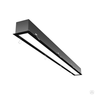 Встраиваемый светодиодный светильник Geniled Trade Linear Standart 980x65x60 60Вт 4000К 90Ra Опал Deep Черный #1
