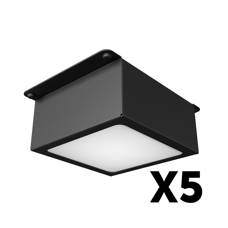 Комплект светильников Geniled Griliato Tetris x5 для ячейки 100x100 50Вт 4000К Опал Черный