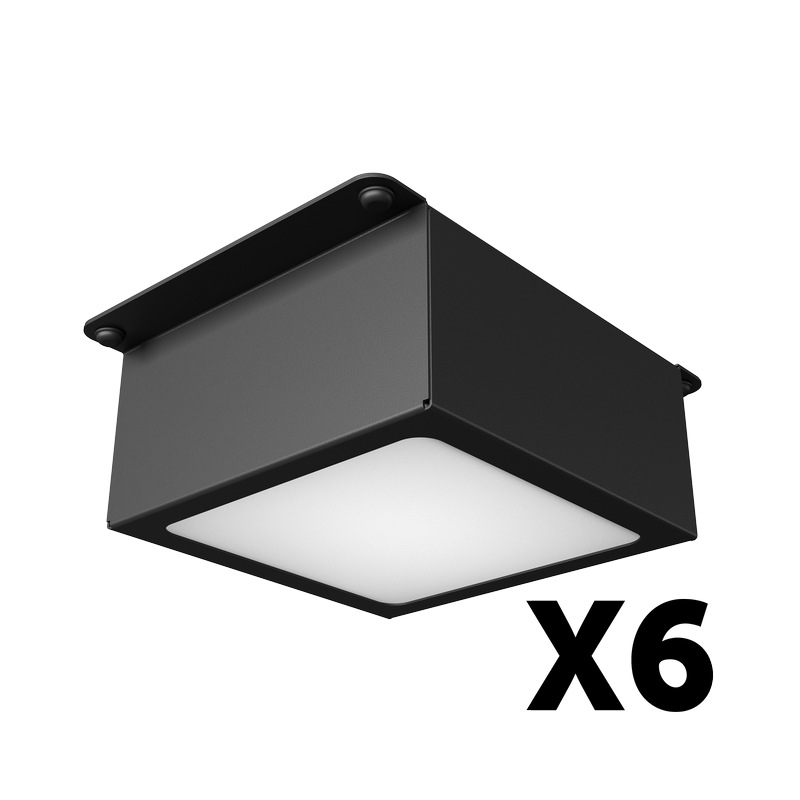 Комплект светильников Geniled Griliato Tetris x6 для ячейки 100x100 60Вт 4000К Опал Черный