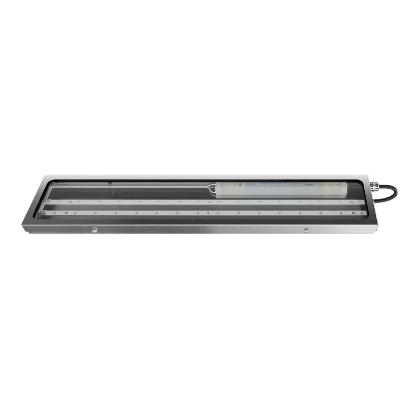 Светодиодный светильник Geniled Titan Inox Basic 500x100x30 30Вт 4000К IP66 Прозрачное закаленное стекло