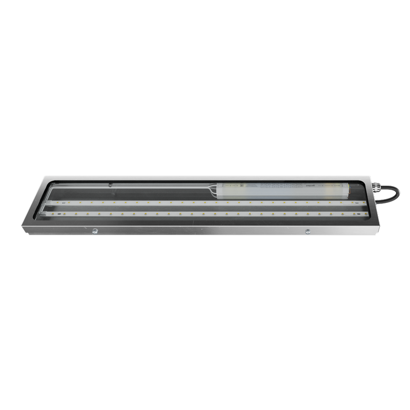 Светодиодный светильник Geniled Titan Inox Advanced 500x100x30 20Вт 3000К IP66 Прозрачное закаленное стекло