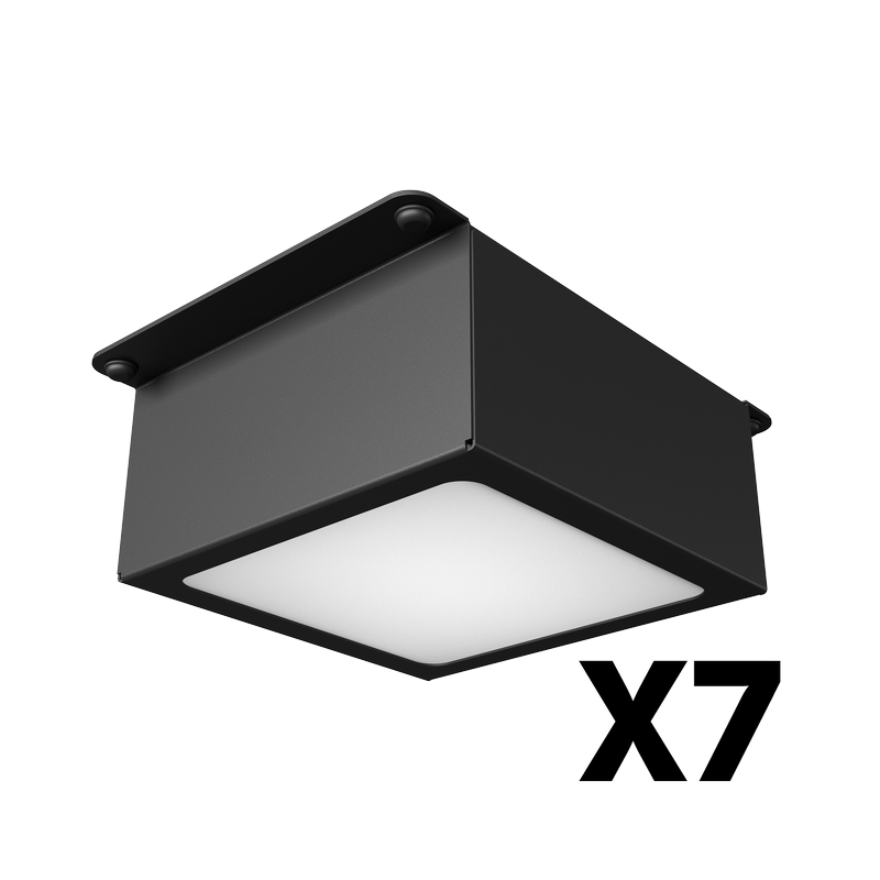 Комплект светильников Geniled Griliato Tetris x7 для ячейки 100x100 70Вт 4000К Опал Черный
