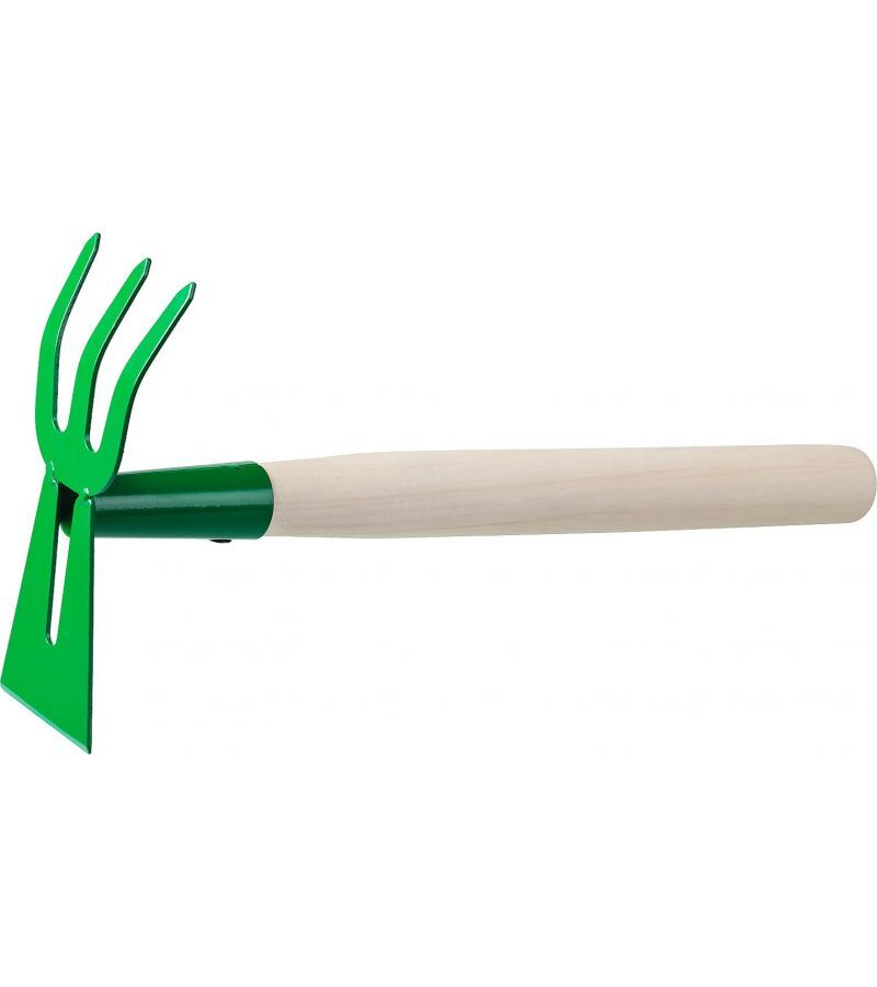 Мотыга-рыхлитель, РОСТОК 39627, с деревянной ручкой, лопатка+3 зуба гнутая Росток