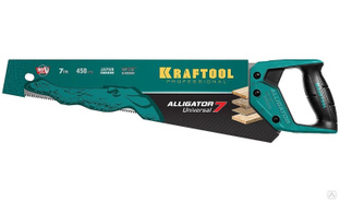 Ножовка универсальная ?Alligator Universal 7?, 450 мм, 7 TPI 3D зуб, KRAFTOOL Kraftool 