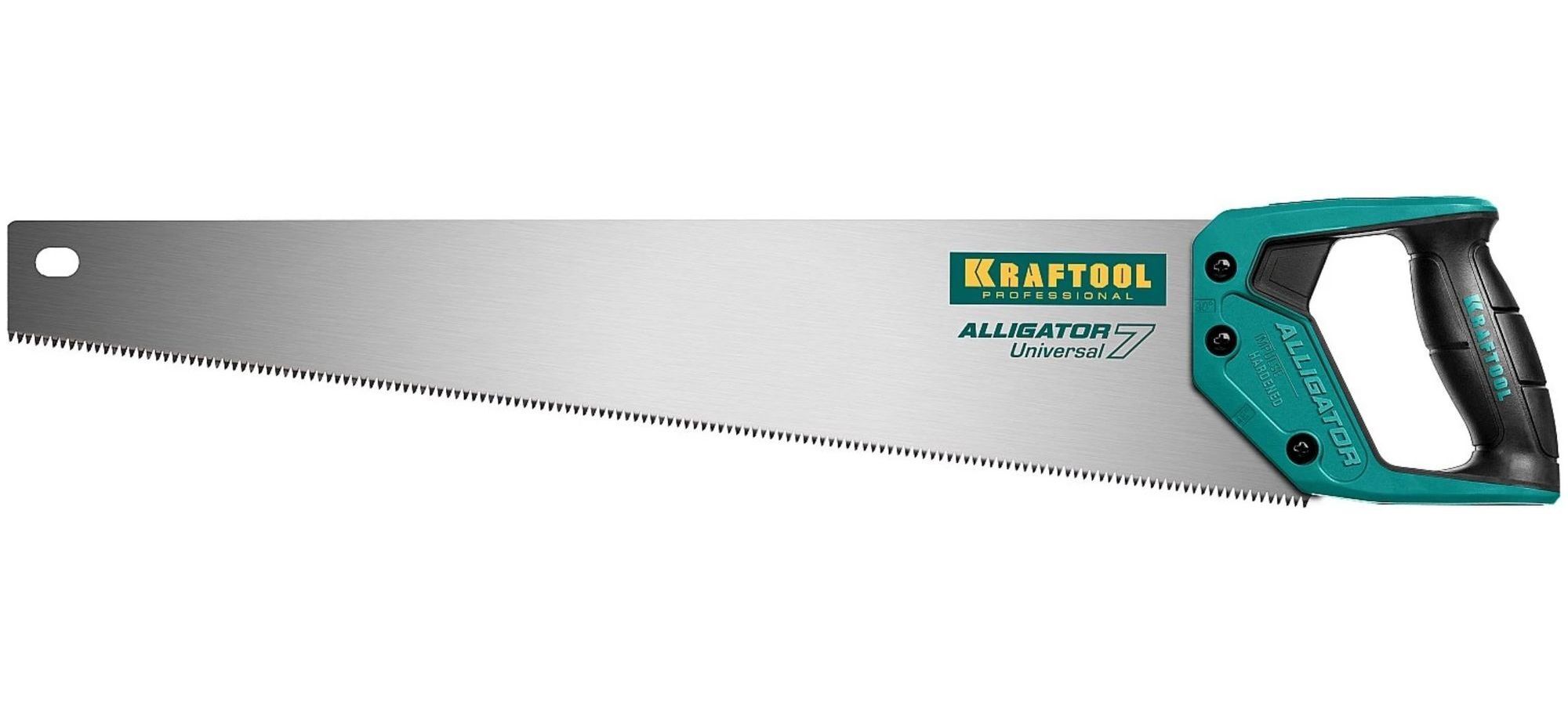 Ножовка универсальная ?Alligator Universal 7?, 550 мм, 7 TPI 3D зуб. KRAFTOOL Kraftool