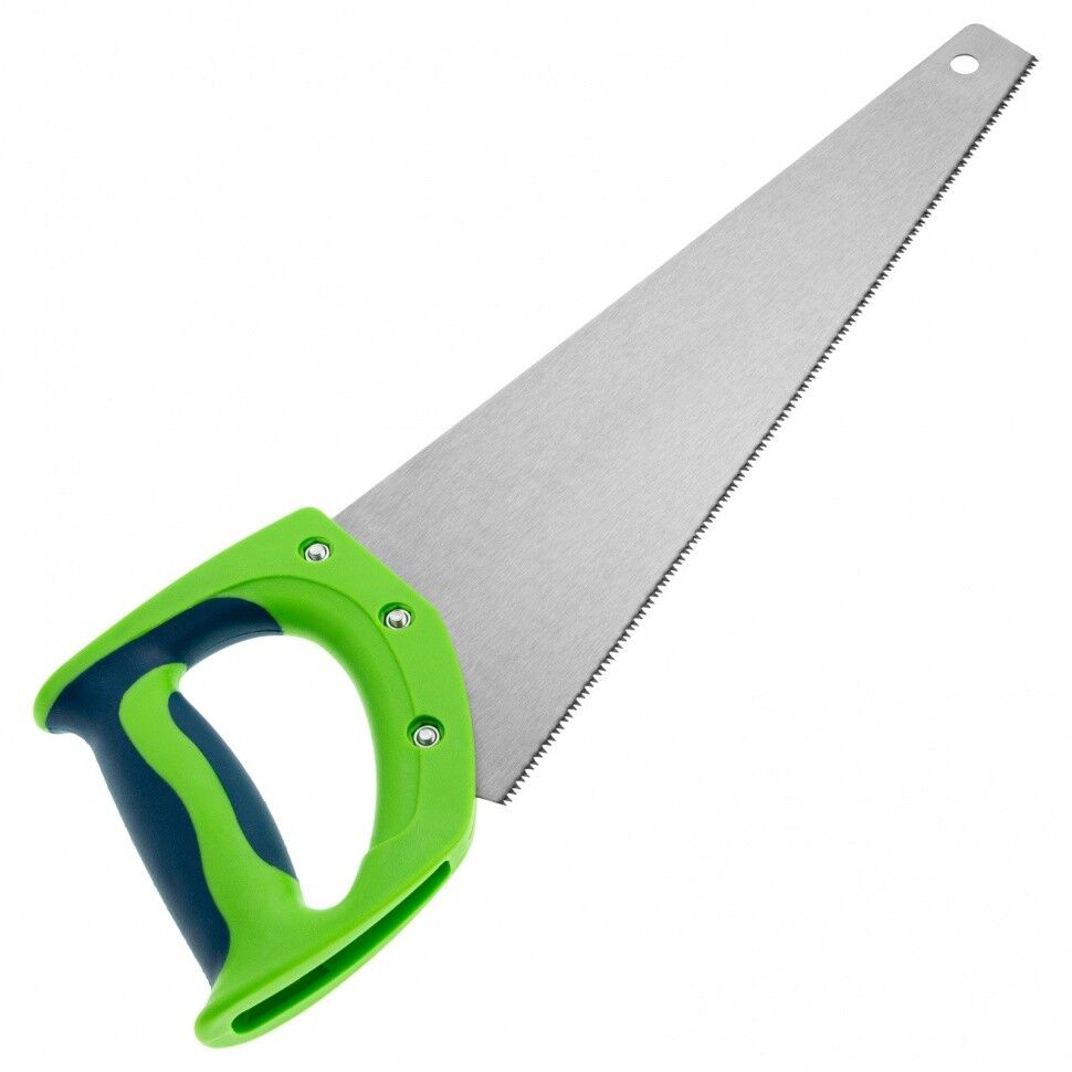 Ножовка по дереву "Зубец", 350 мм, 11 TPI, зуб 2D, калёный зуб, 2-х компонентная рукоятка// Сибртех СибрТех