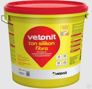 Краска Vetonit weber.ton micro V силиконовая с волокном 100А, 25 кг, 24 шт/пал 