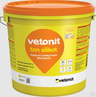 Краска силикатная Vetonit weber.ton silicat 100A, 25 кг 