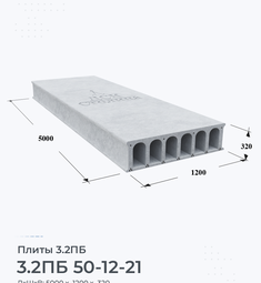 Плита 3.2ПБ 50-12-21 5000х1200 мм